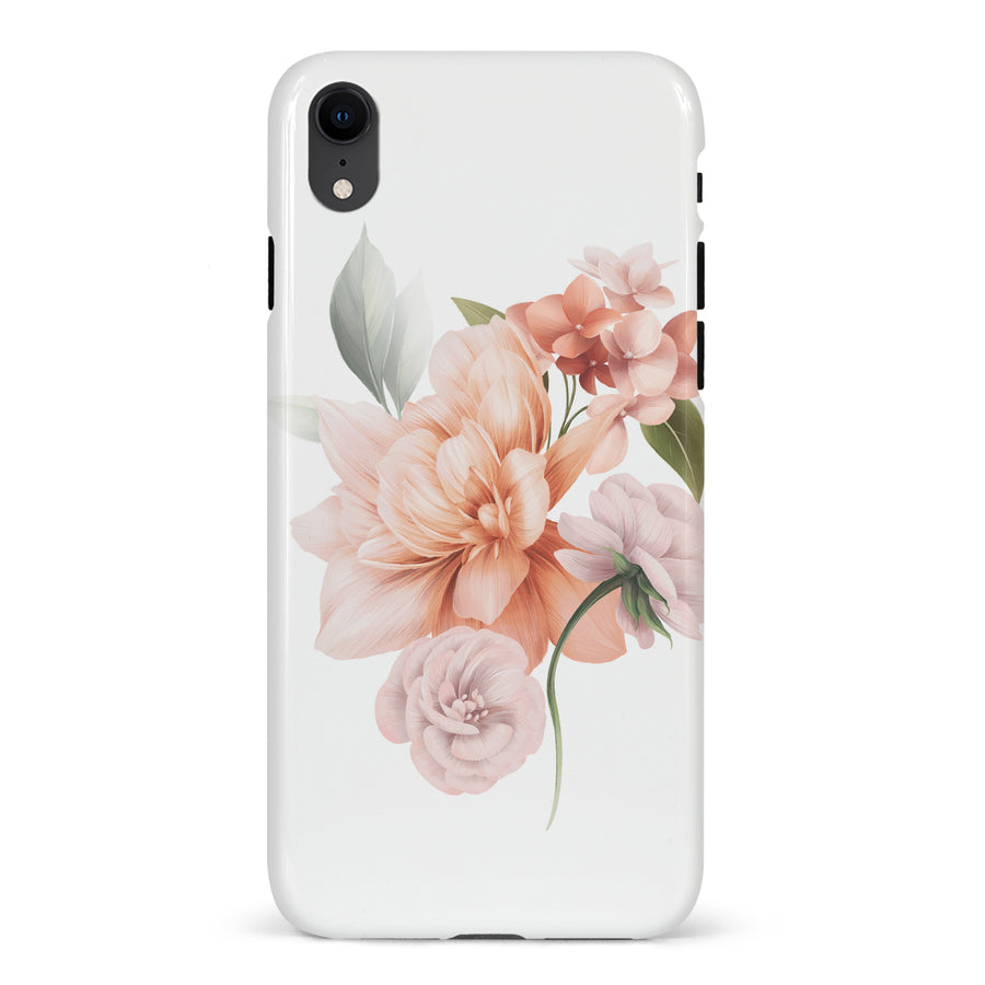 iPhone XR full bloom phone case in white