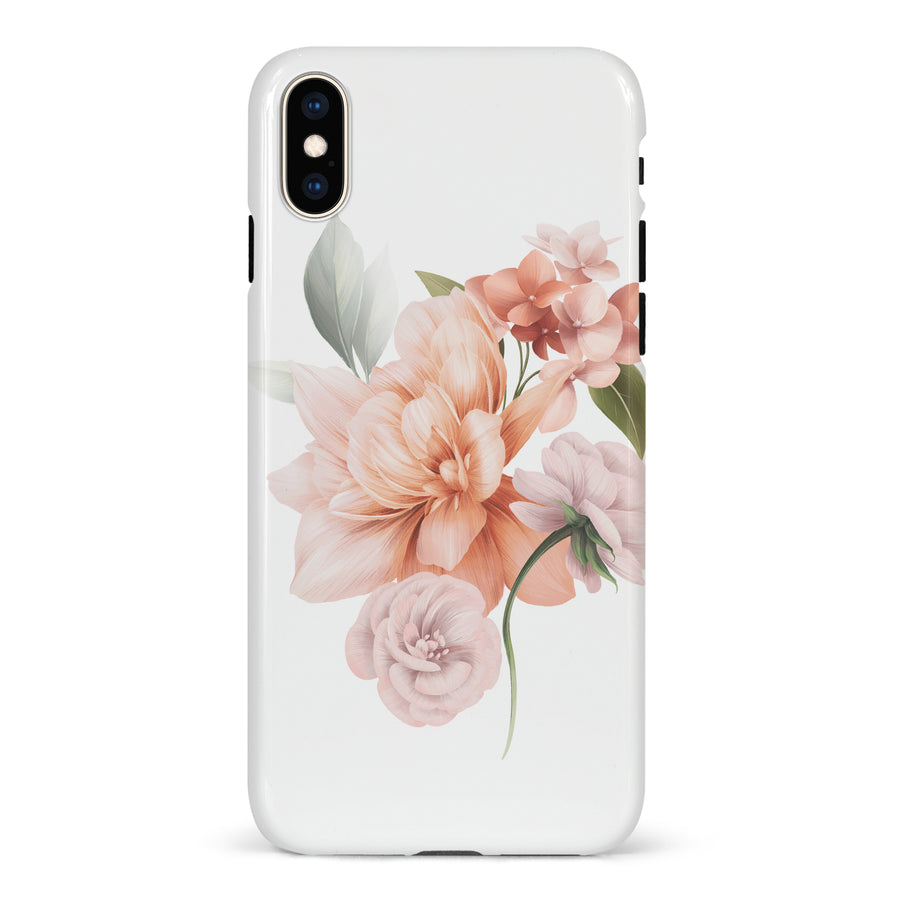 iPhone XS Max full bloom phone case in white