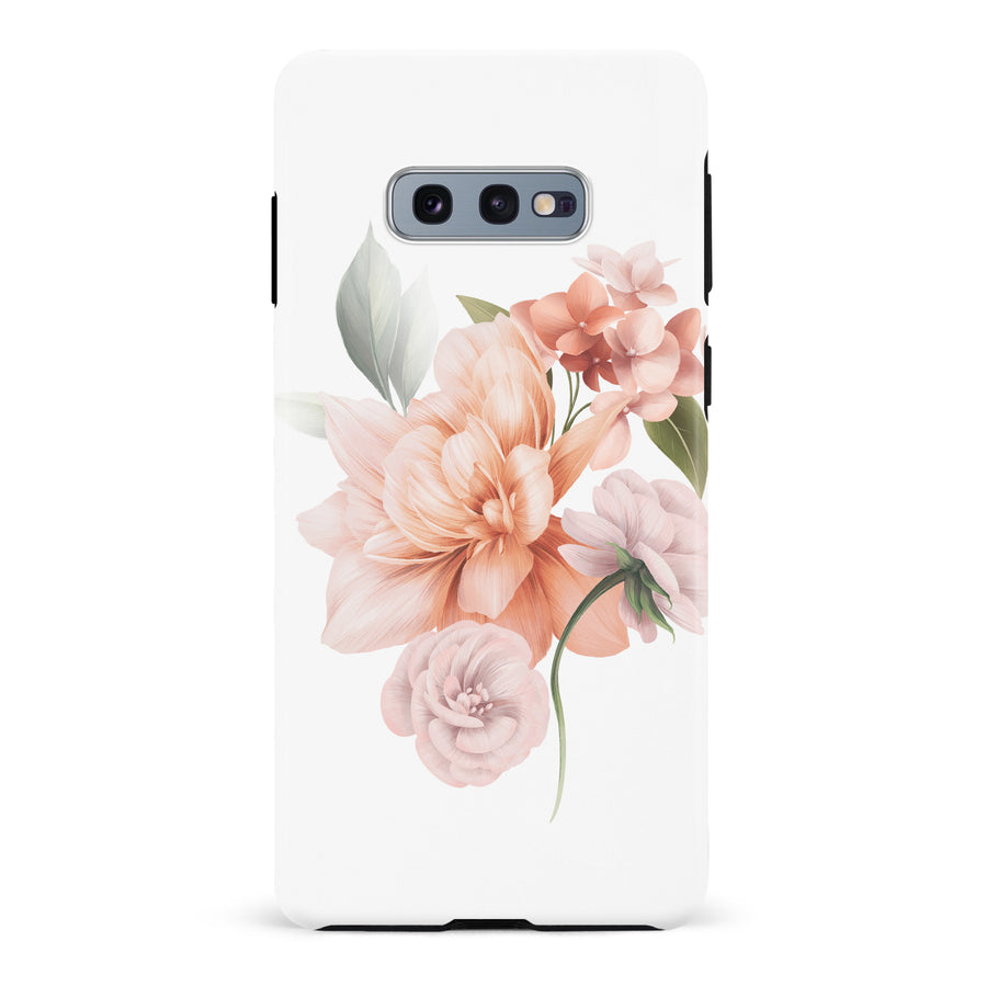 Samsung Galaxy S10e full bloom phone case in white