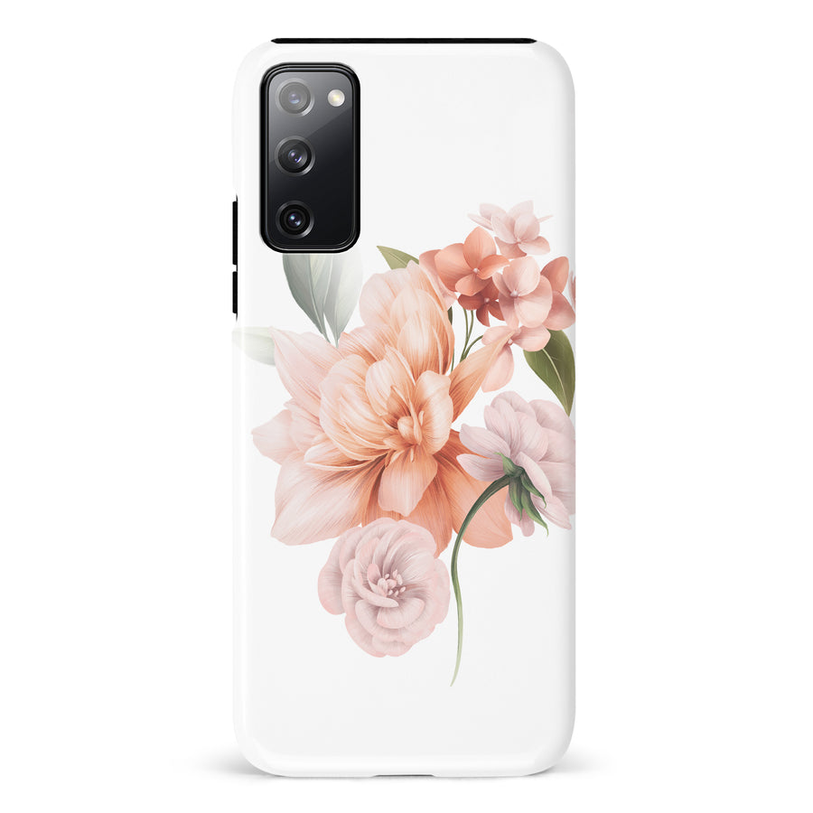 Samsung Galaxy S20 FE full bloom phone case in white