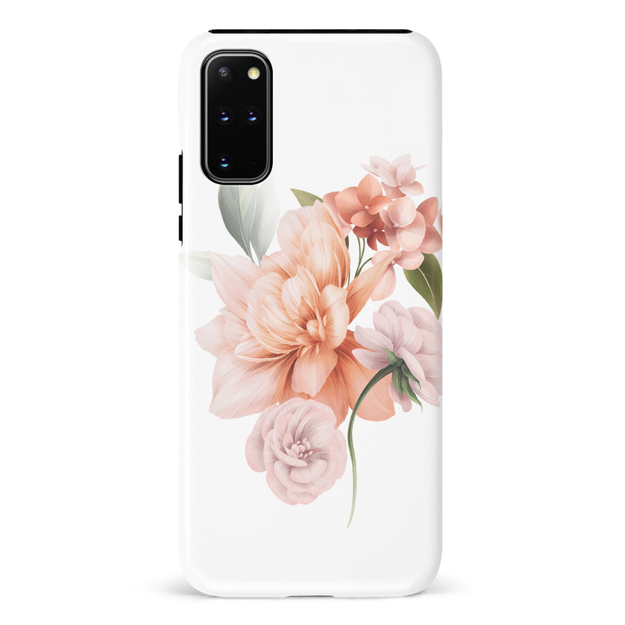 Samsung Galaxy S20 Plus full bloom phone case in white