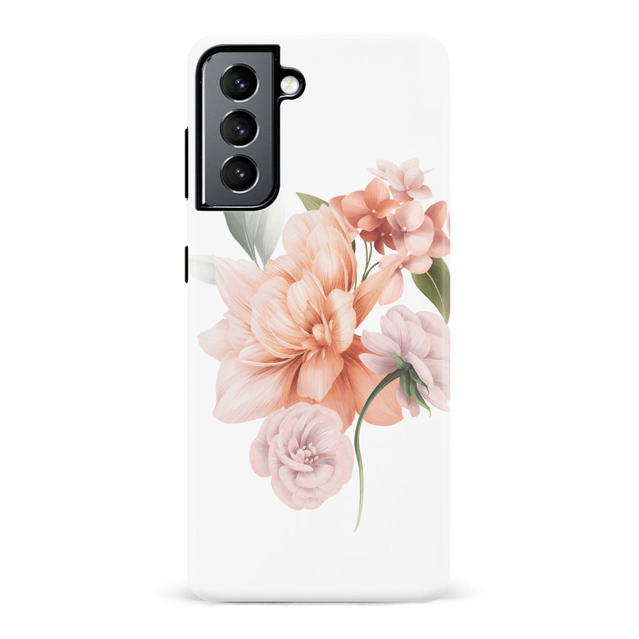 Samsung Galaxy S22 full bloom phone case in white