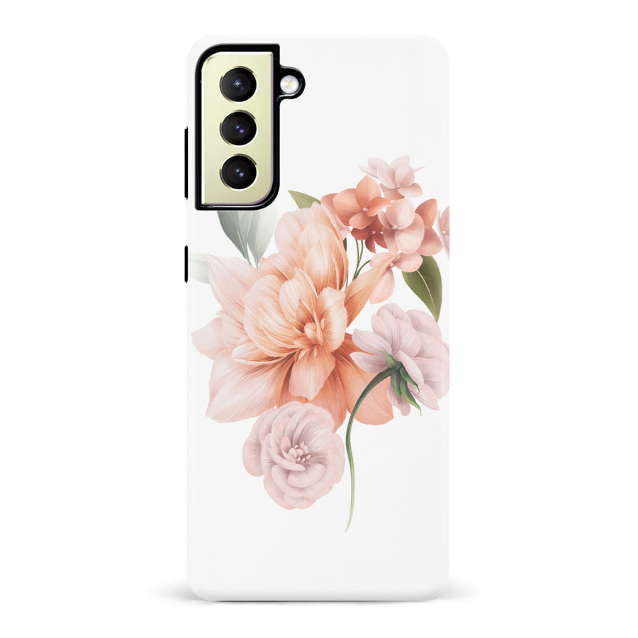 Samsung Galaxy S22 Plus full bloom phone case in white