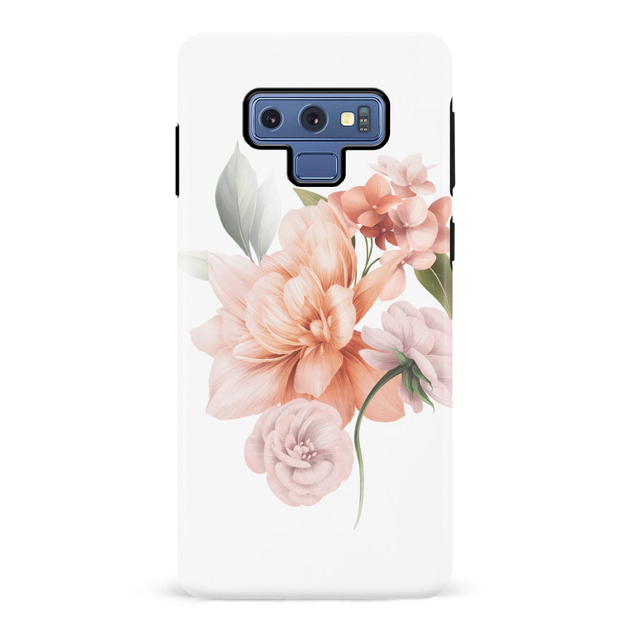 Samsung Galaxy Note 9 full bloom phone case in white