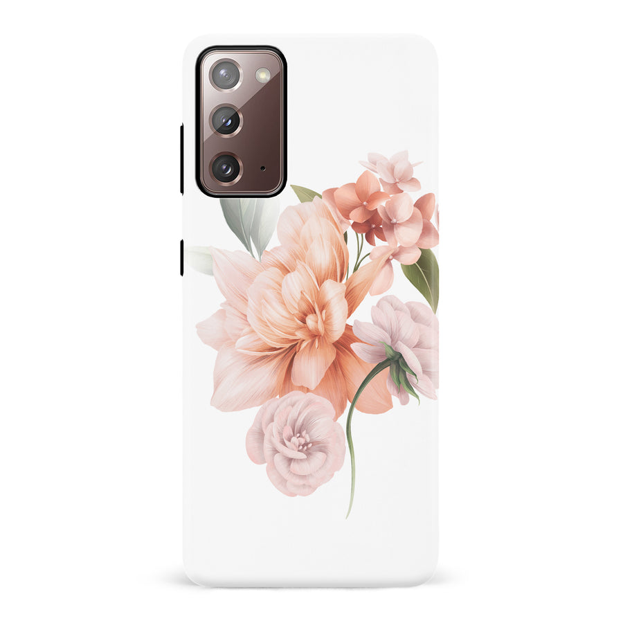 Samsung Galaxy Note 20 full bloom phone case in white
