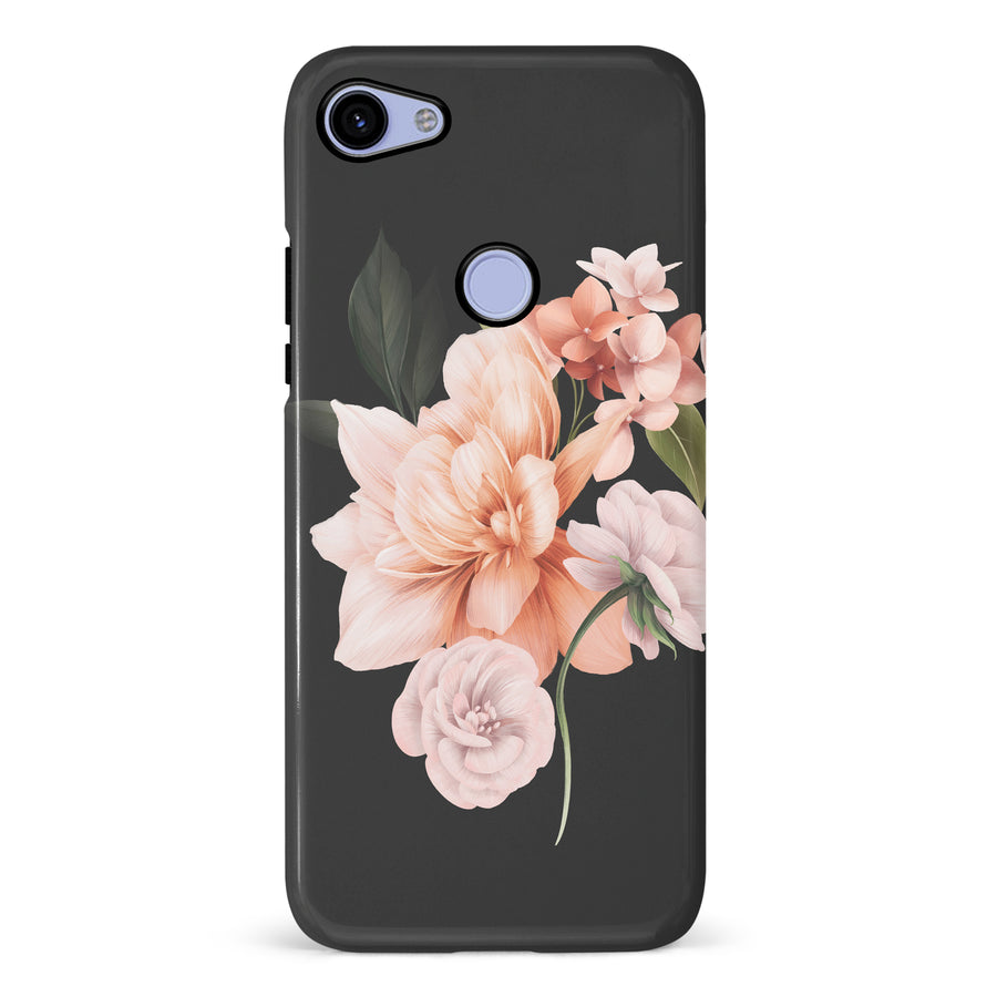 Google Pixel 3A XL full bloom phone case in black