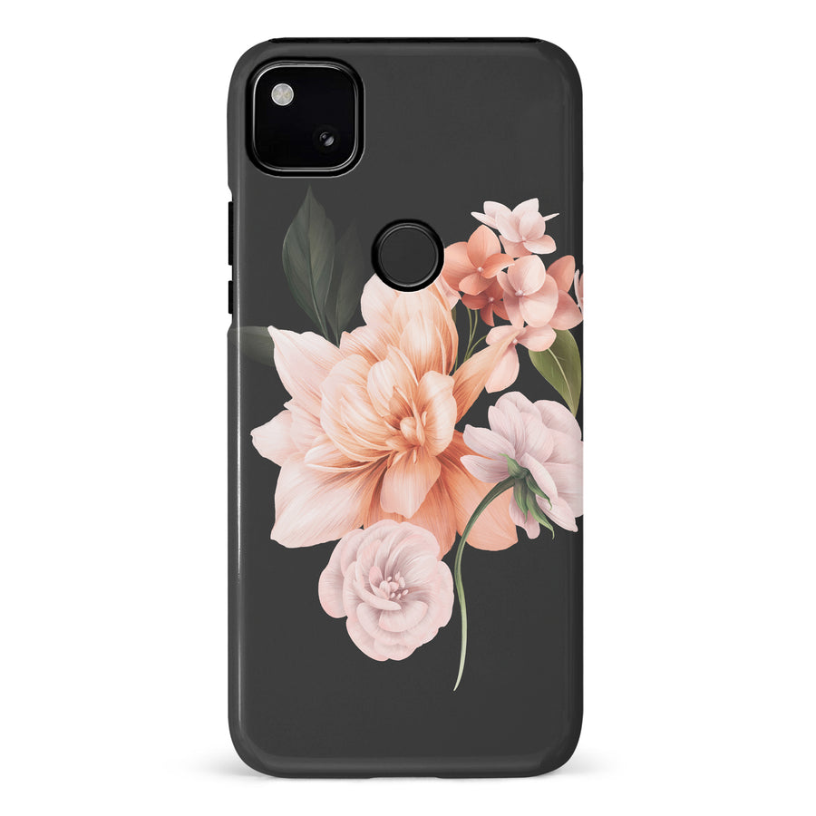 Google Pixel 4A full bloom phone case in black