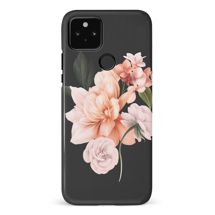 Google Pixel 5 full bloom phone case in black