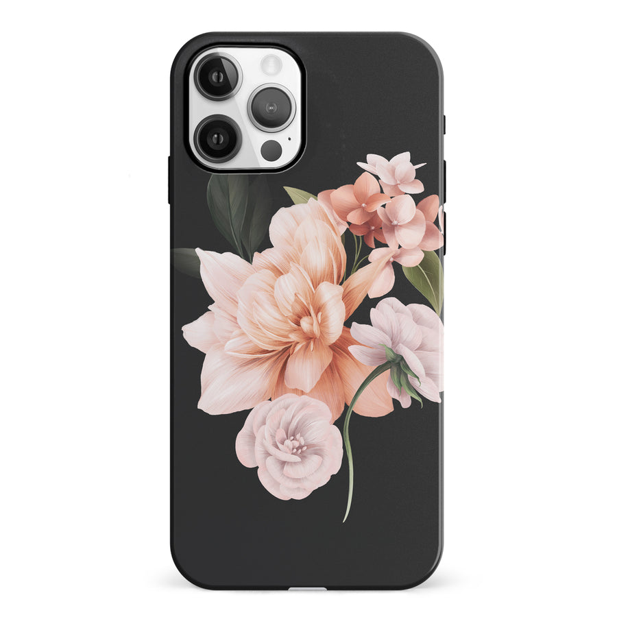 iPhone 12 full bloom phone case in black
