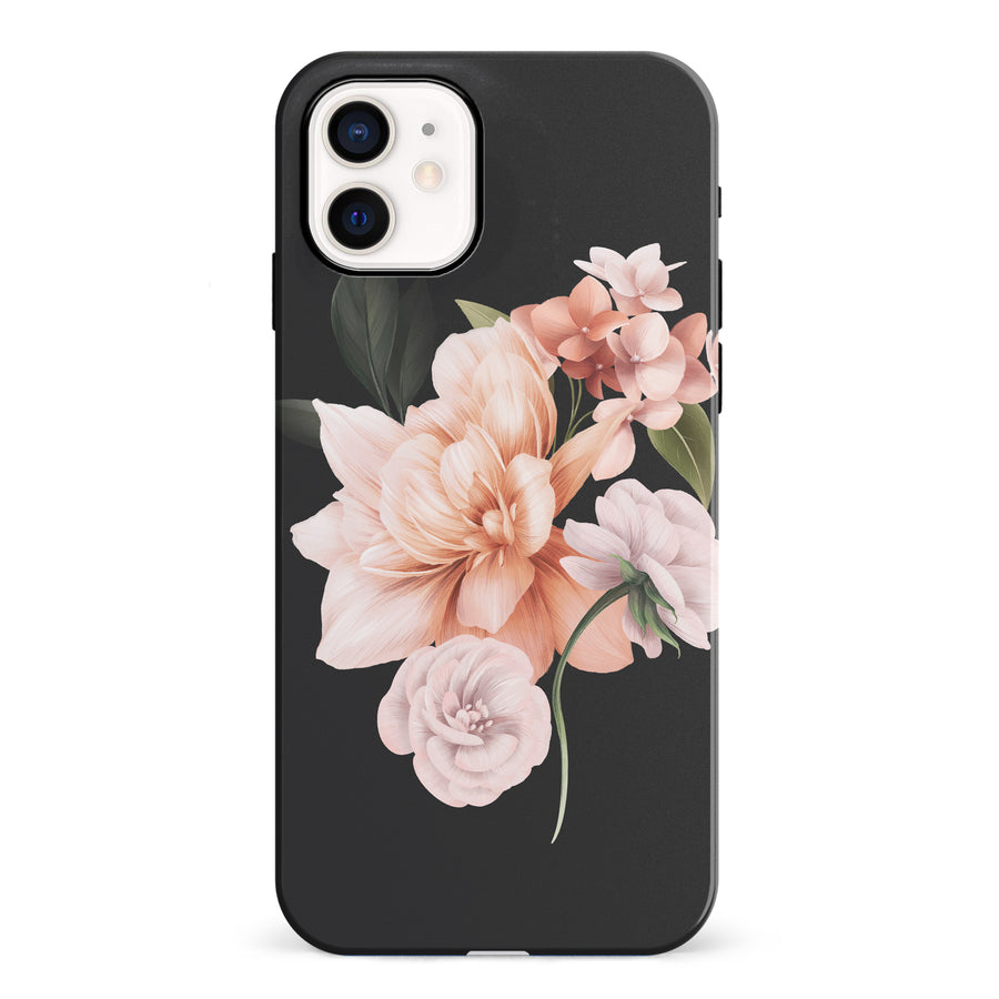 iPhone 12 Mini full bloom phone case in black