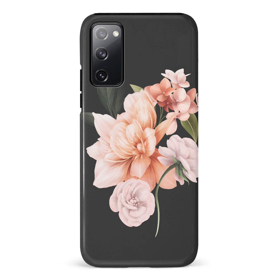 Samsung Galaxy S20 FE full bloom phone case in black