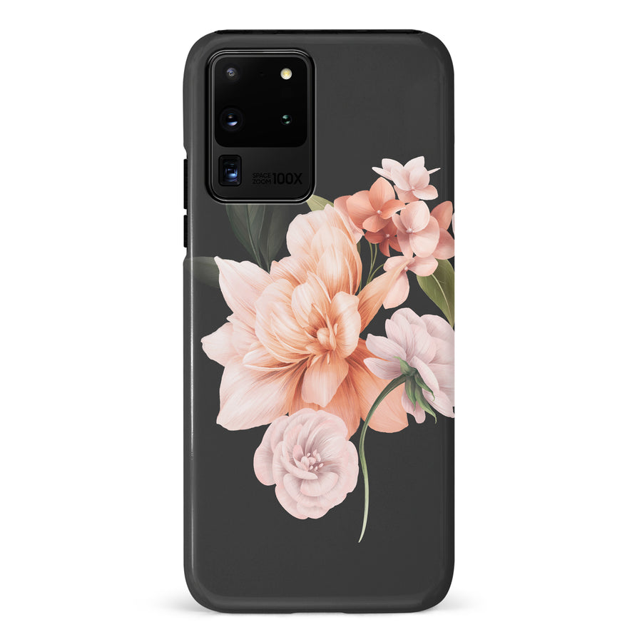 Samsung Galaxy S20 Ultra full bloom phone case in black