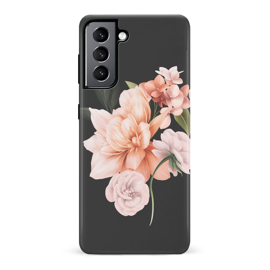 Samsung Galaxy S22 full bloom phone case in black