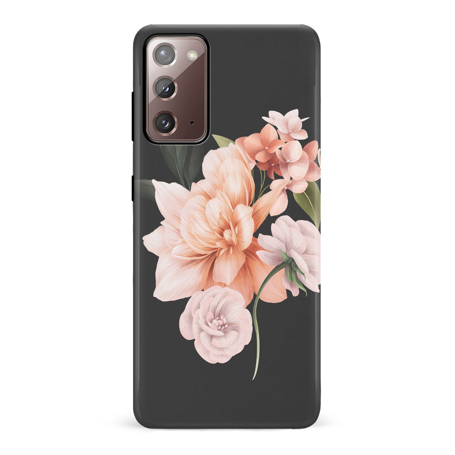 Samsung Galaxy Note 20 full bloom phone case in black