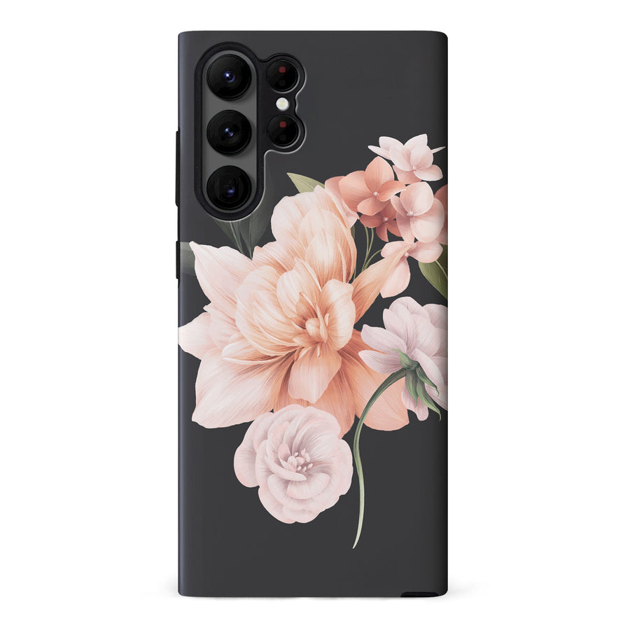 Samsung Galaxy S22 Plus Full Bloom Floral Phone Case - Black