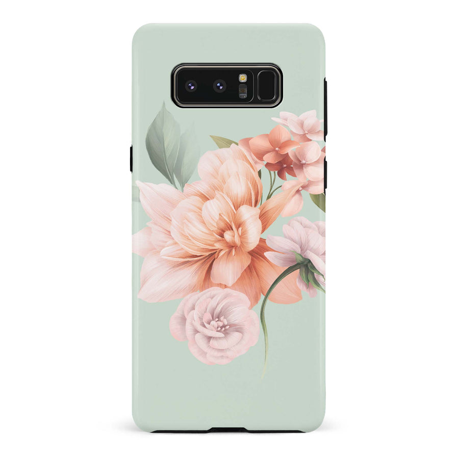 Samsung Galaxy Note 8 full bloom phone case in green