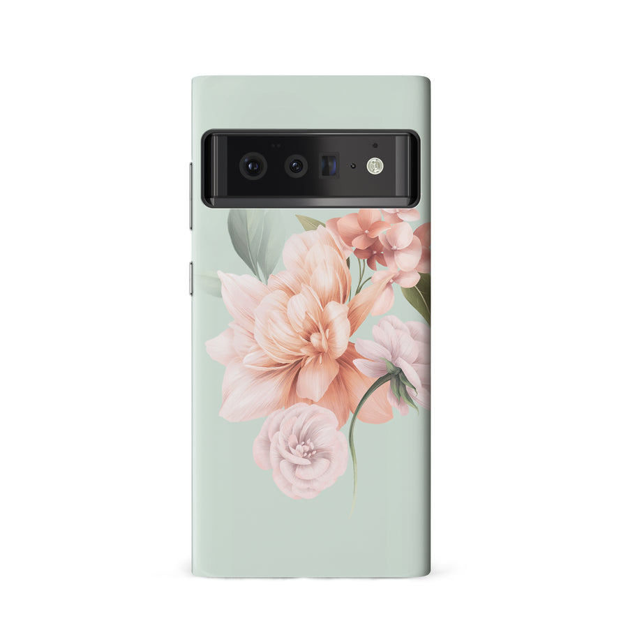Google Pixel 6 full bloom phone case in green