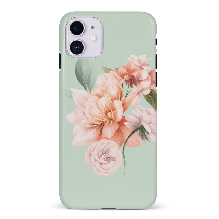 iPhone 11 full bloom phone case in green