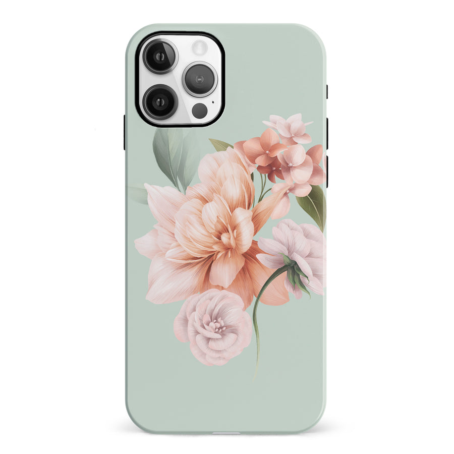 iPhone 12 full bloom phone case in green