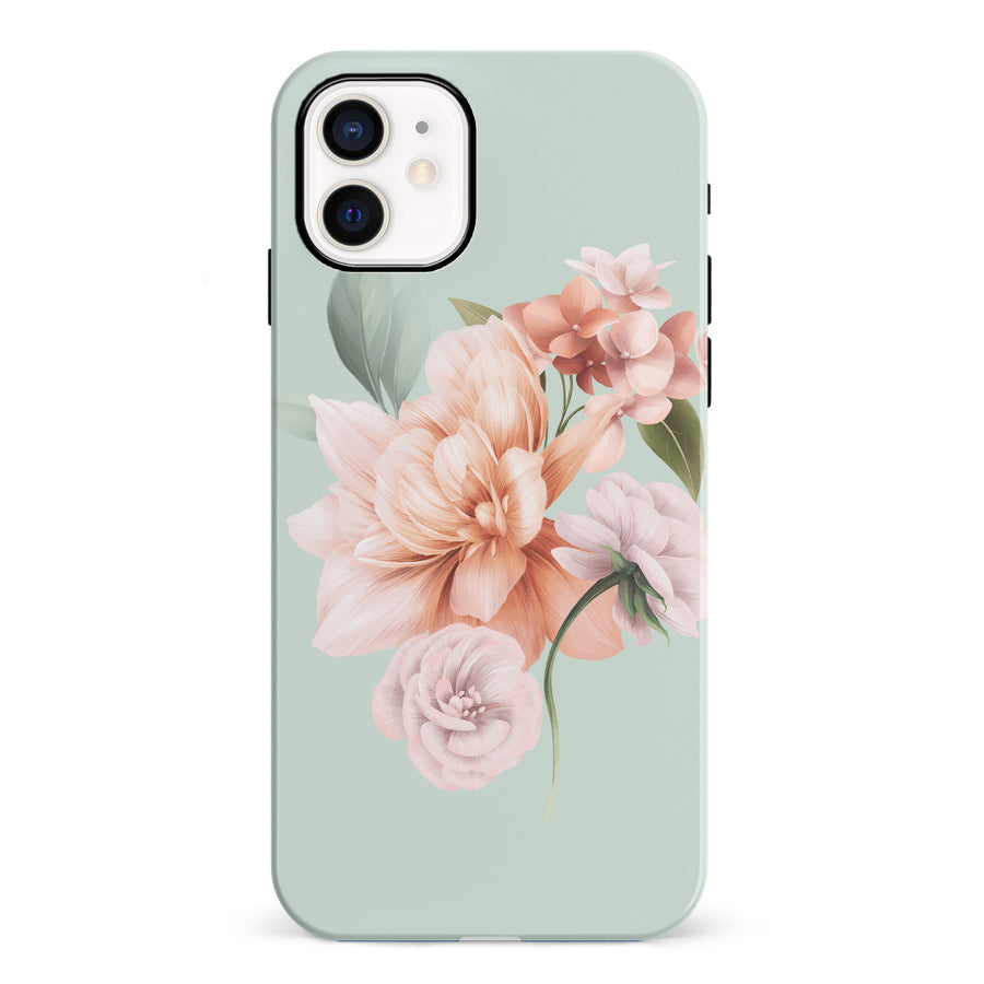 iPhone 12 Mini full bloom phone case in green