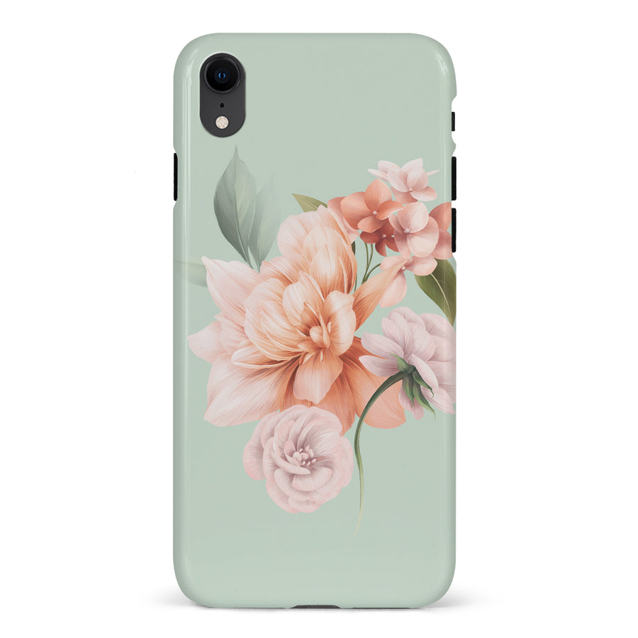 iPhone XR full bloom phone case in green