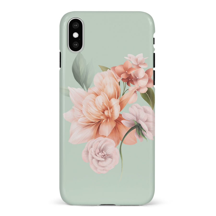 iPhone X/XS full bloom phone case in green