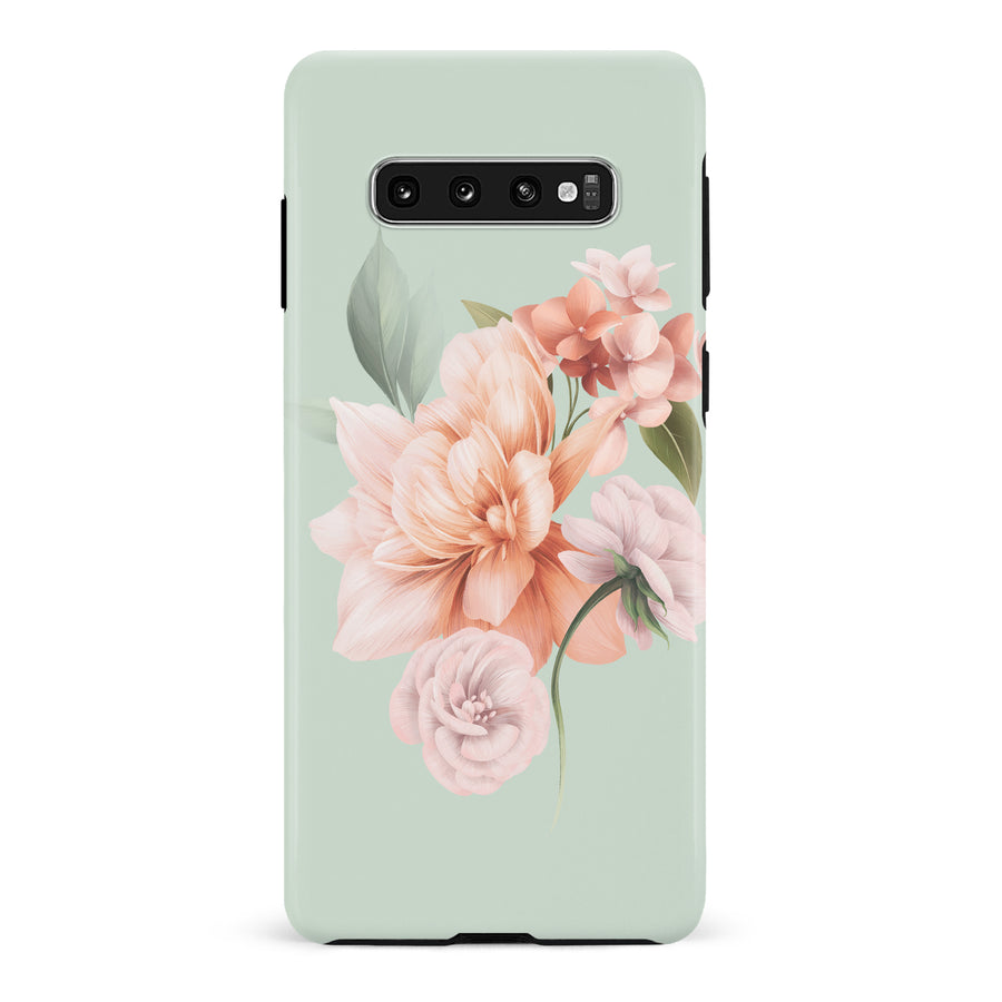 Samsung Galaxy S10 Plus full bloom phone case in green