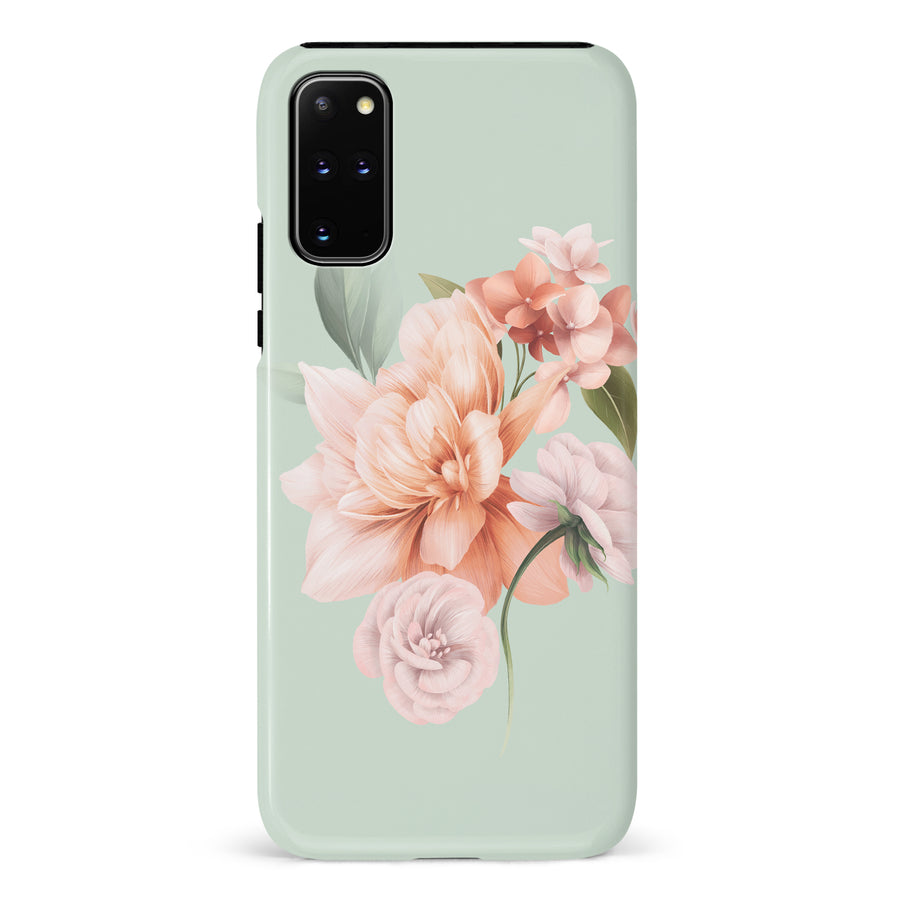 Samsung Galaxy S20 Plus full bloom phone case in green