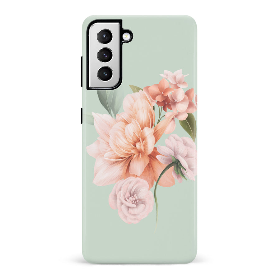 Samsung Galaxy S21 full bloom phone case in green
