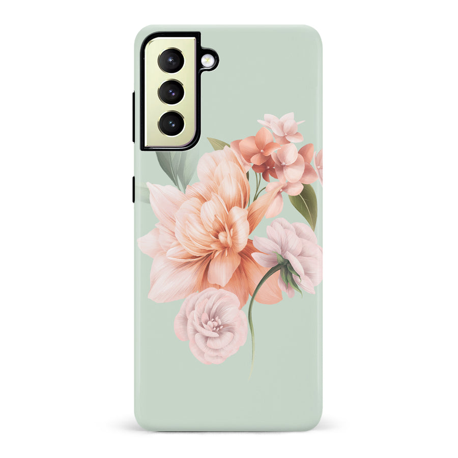 Samsung Galaxy S22 Plus full bloom phone case in green