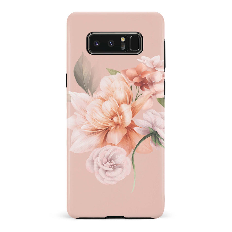 Samsung Galaxy Note 8 full bloom phone case in pink