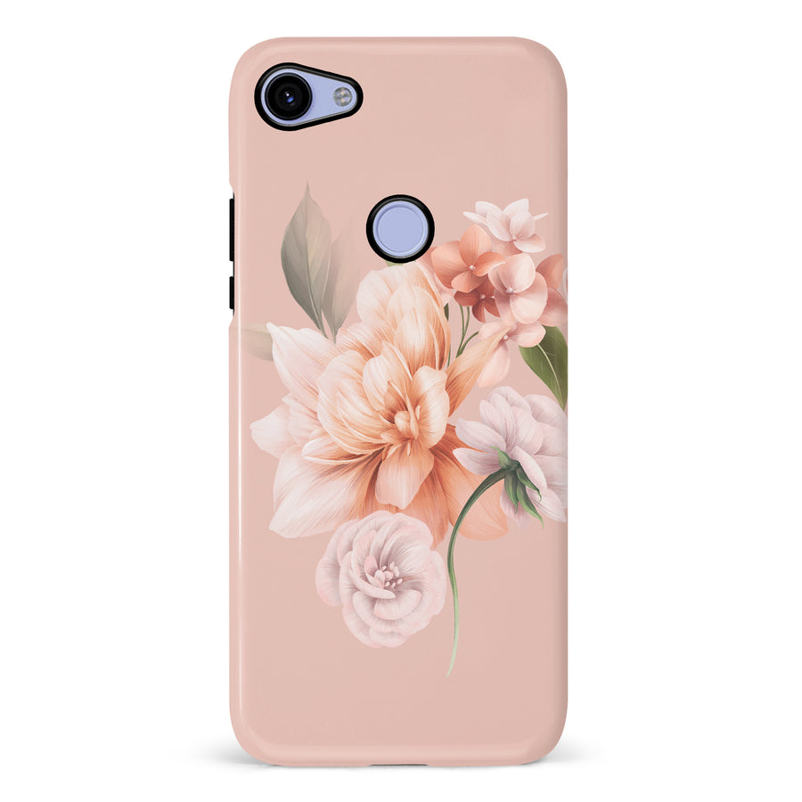 Google Pixel 3A XL full bloom phone case in pink