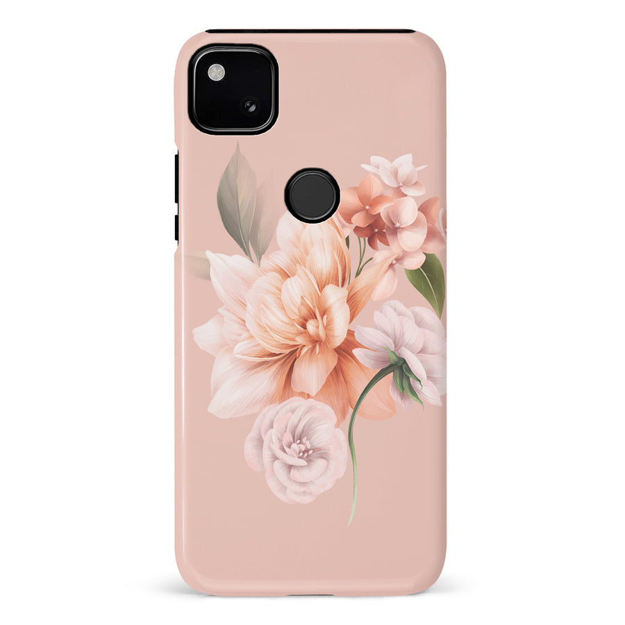 Google Pixel 4A full bloom phone case in pink