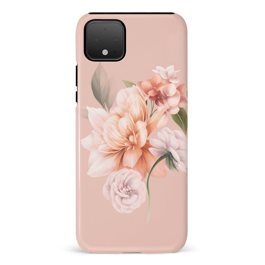 Google Pixel 4 XL full bloom phone case in pink