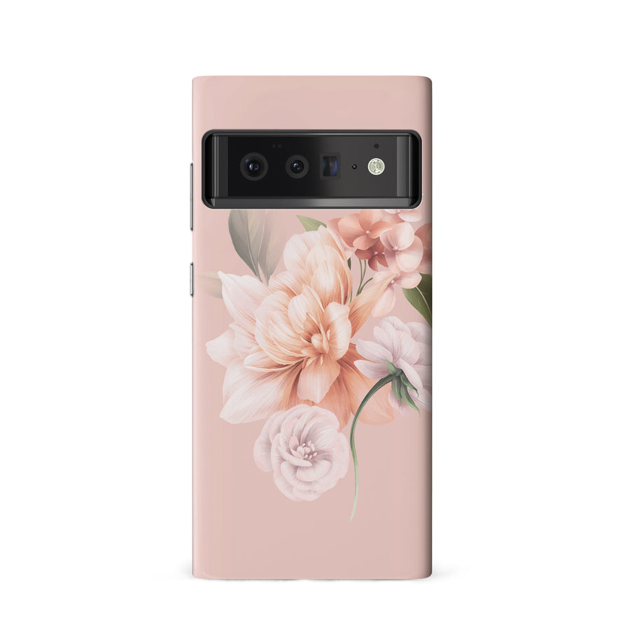 Google Pixel 6 full bloom phone case in pink