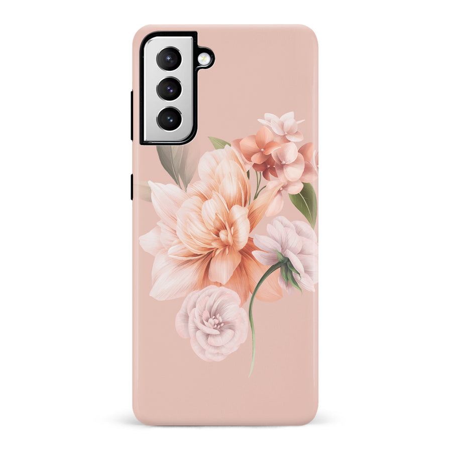 Samsung Galaxy S21 full bloom phone case in pink