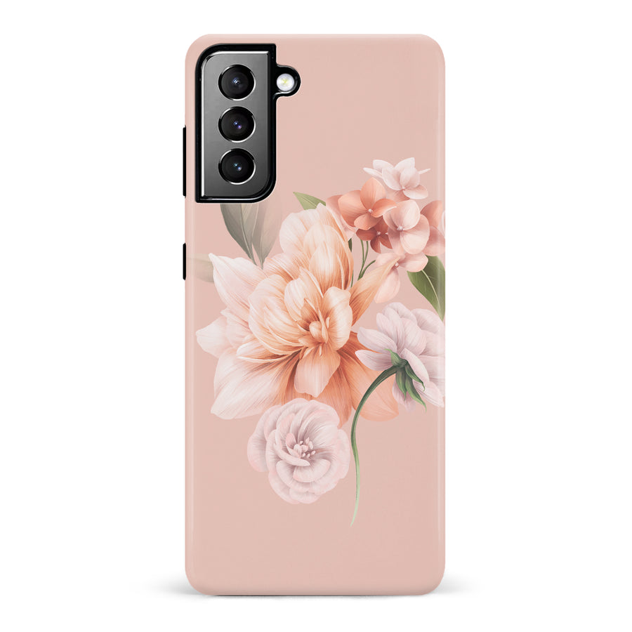 Samsung Galaxy S21 Plus full bloom phone case in pink