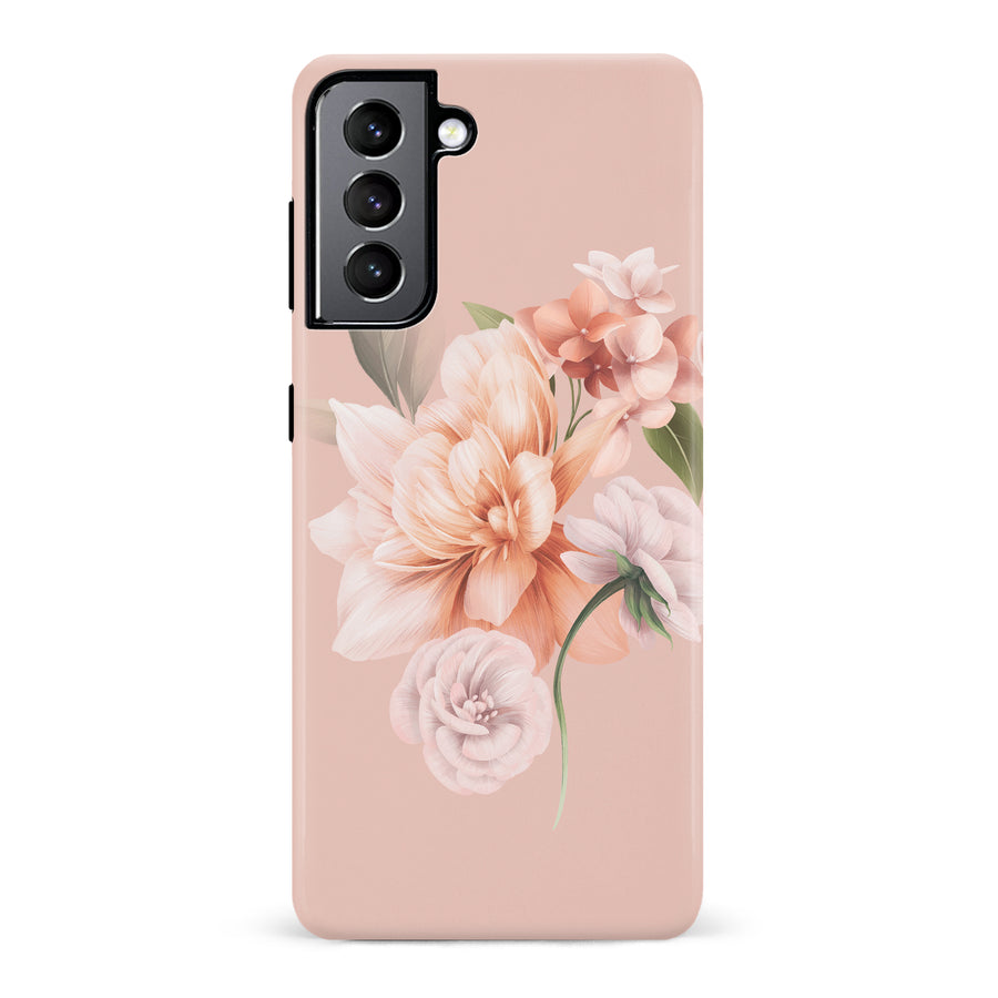 Samsung Galaxy S22 full bloom phone case in pink
