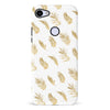 Google Pixel 3A gold fern leaves phone case in white