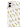 iPhone 11 gold fern leaves phone case in white
