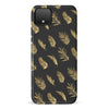 Google Pixel 4 gold fern leaves phone case in black