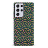 Samsung Galaxy S21 Ultra Retro Graph Paper Phone Case in Black
