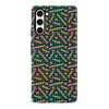 Samsung S23 Retro Graph Paper Phone Case - Black