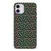 iPhone 11 Retro Graph Paper Phone Case in Black