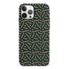 iPhone 12 Retro Graph Paper Phone Case in Black
