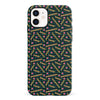 iPhone 12 Mini Retro Graph Paper Phone Case in Black
