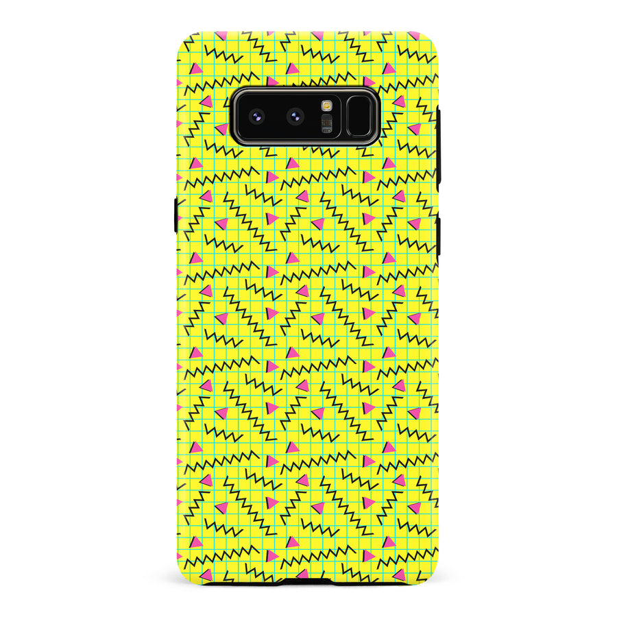 Samsung Galaxy Note 8 Retro Graph Paper Phone Case in Yellow