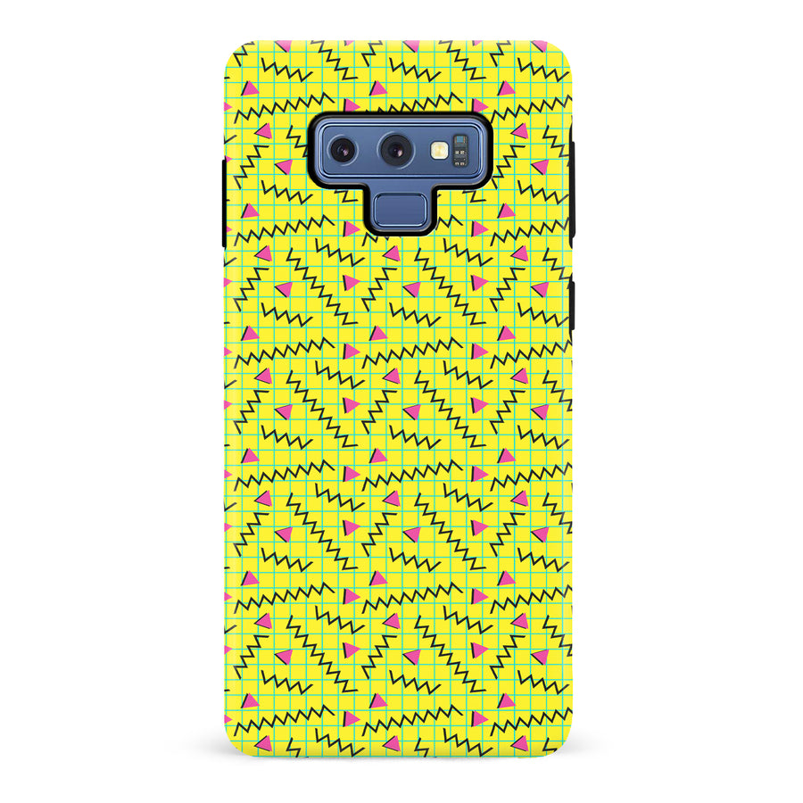 Samsung Galaxy Note 9 Retro Graph Paper Phone Case in Yellow