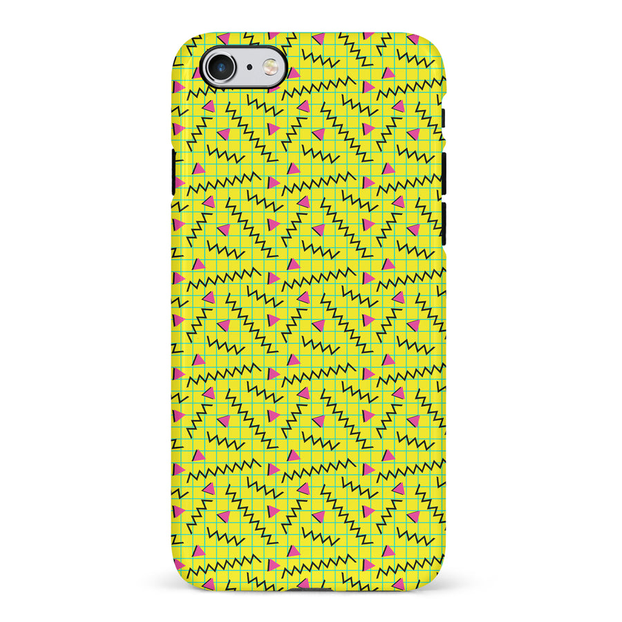 iPhone 6 Retro Graph Paper Phone Case in Yellow