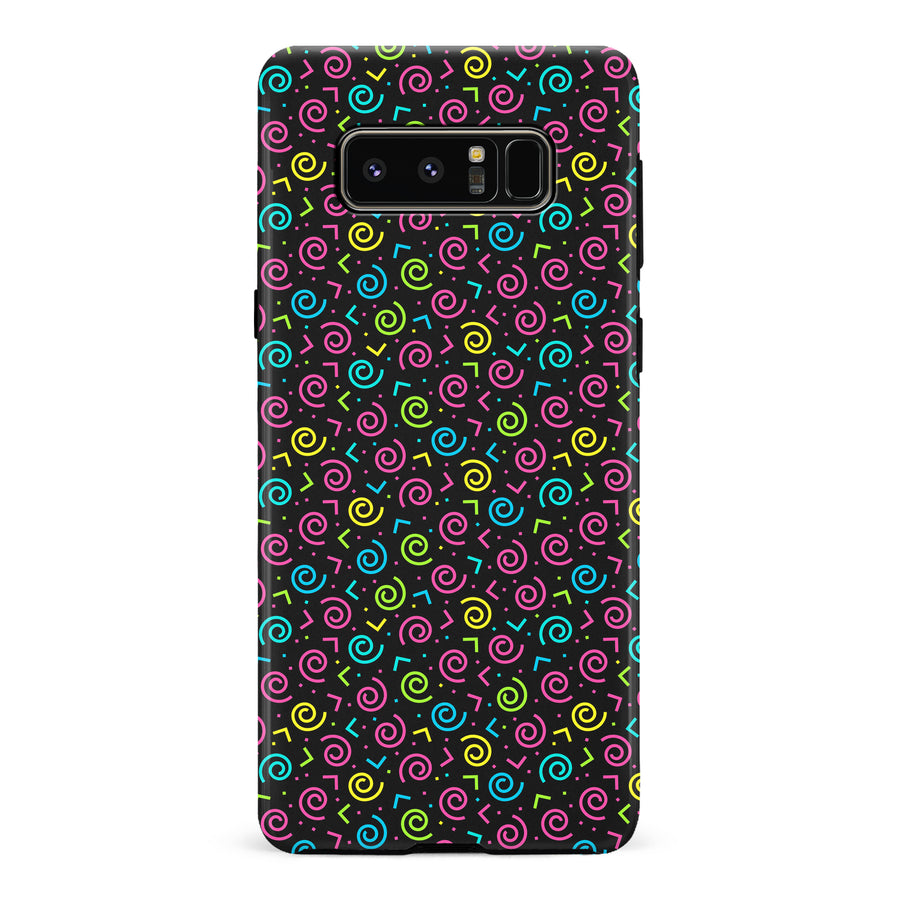 Samsung Galaxy Note 8 90's Dance Party Phone Case in Black